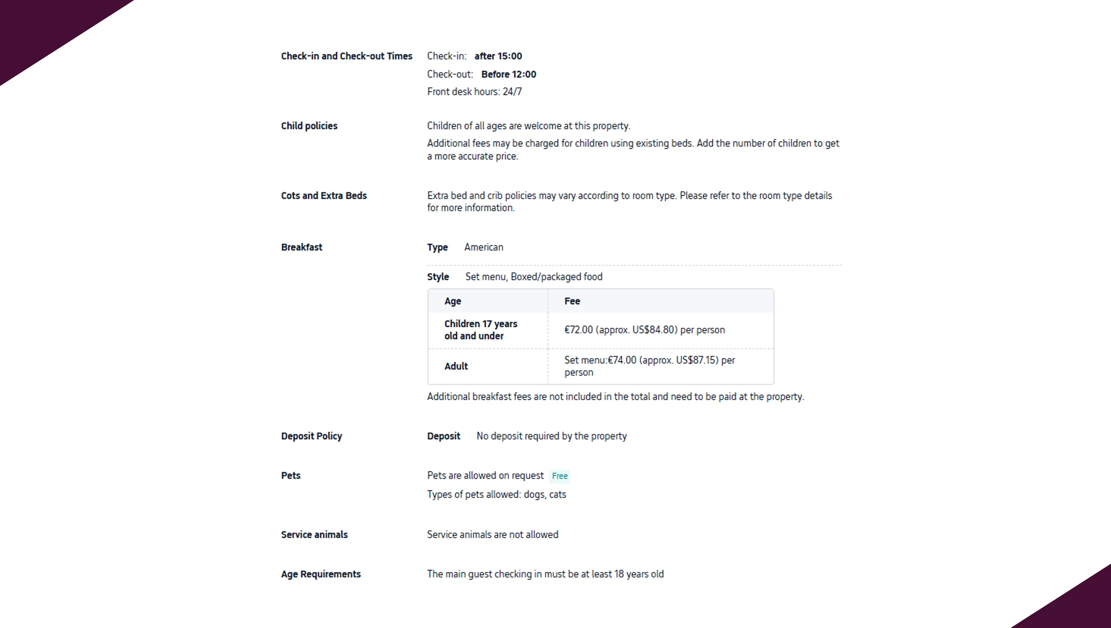Specific Data Points Required Specific Data Points Required